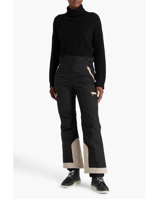 Brunello Cucinelli Black Two-Tone Bootcut Ski Pants