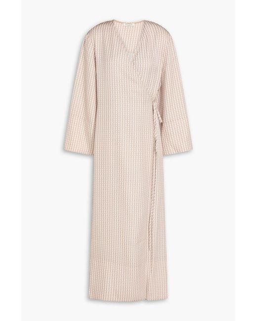 By Malene Birger Natural Manissa Printed Twill Maxi Wrap Dress