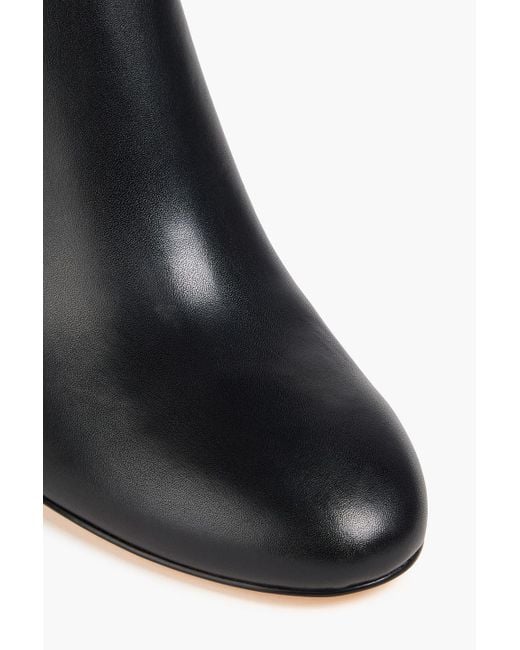Stuart Weitzman Black Celina 60 Leather Knee Boots