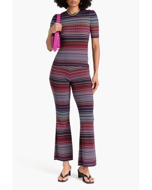 Missoni Striped Cotton-blend Flared Pants