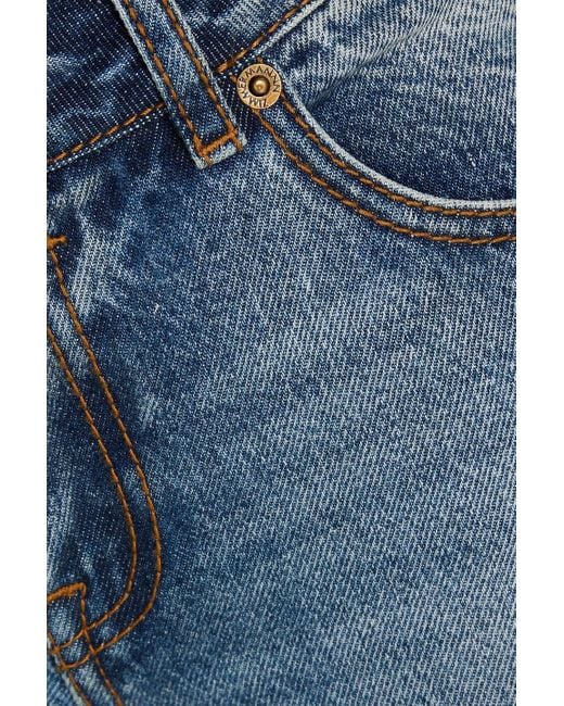 Zimmermann Blue Faded Mid-rise Tapered Jeans