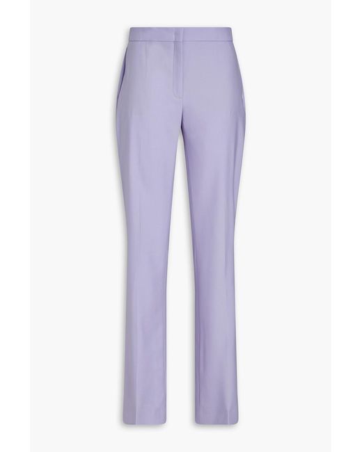 Another Tomorrow Purple Wool Straight-leg Pants