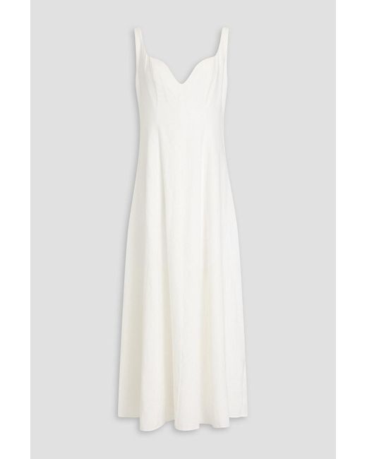 Mara Hoffman White Perdita Hemp Midi Dress