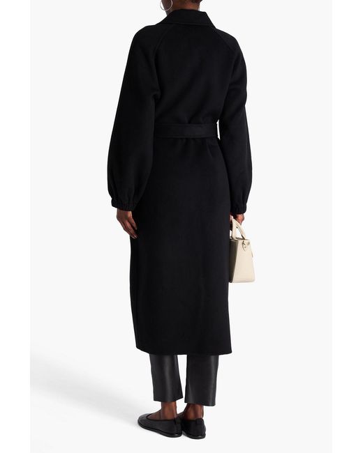 Claudie Pierlot Black Wool-blend Felt Coat