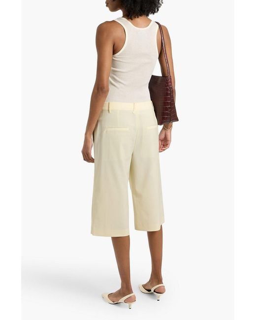 Tibi Natural Woven Shorts