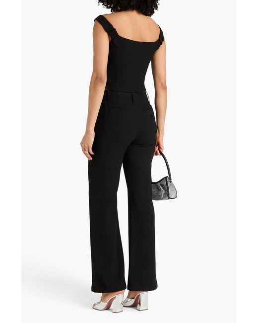 Jonathan Simkhai Black Crepe Flared Pants