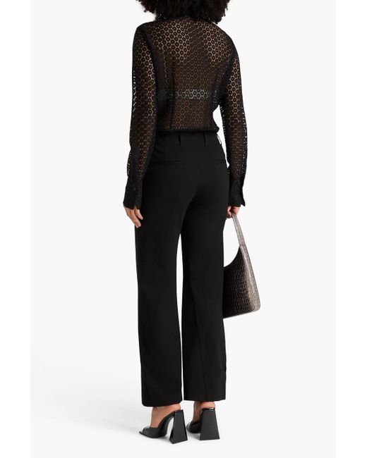 Rag & Bone Black Shea Ponte Straight-Leg Pants