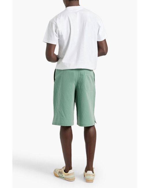 Jacquemus Meio shorts aus einer woll-baumwollmischung mit gürtel in Green für Herren