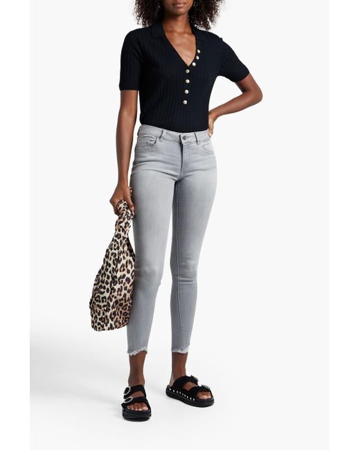 DL1961 Denim Emma Frayed Low-rise 
