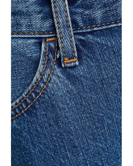 Re/done Blue 70s Low-rise Flared Jeans