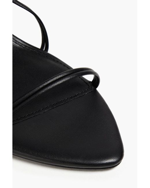 Aje. Black Astrid Chain-embellished Leather Sandals