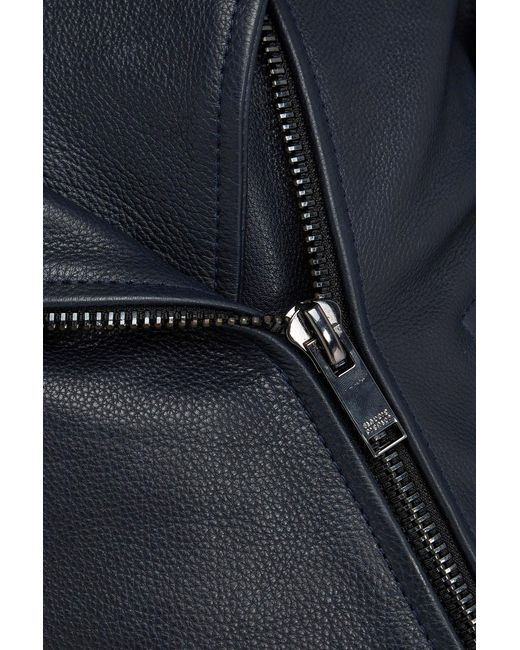 Claudie Pierlot Blue Leather Biker Jacket
