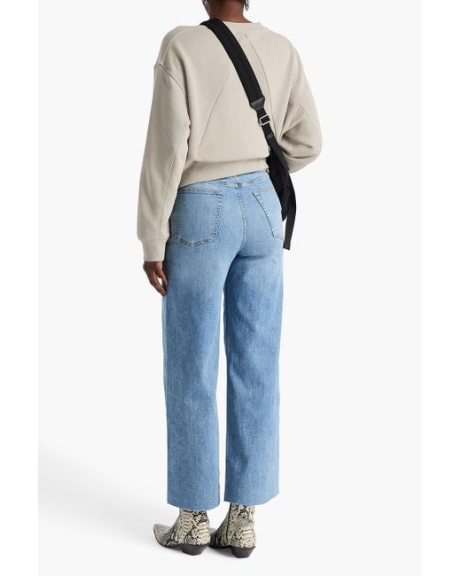 Rag & Bone Blue Sofie High-Rise Wide-Leg Jeans