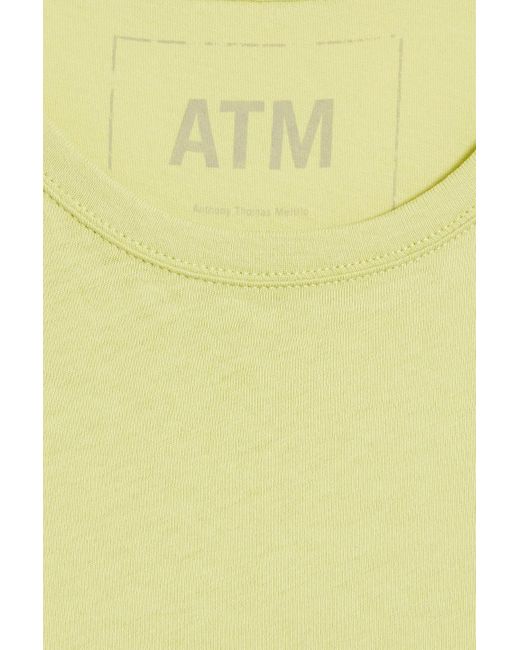 ATM Yellow Oberteil aus baumwoll-jersey mit flammgarneffekt