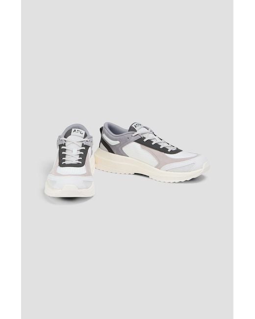 Athletic Propulsion Labs Blue Jogger Mesh And Suede Sneakers for men