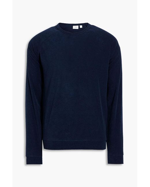 Onia Blue Cotton-blend Terry Sweatshirt for men