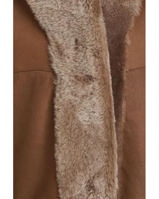 Dom Goor Brown Brisa Reversible Shearling Coat