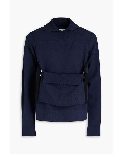 Jil Sander Blue Convertible Cotton-blend Sweater for men