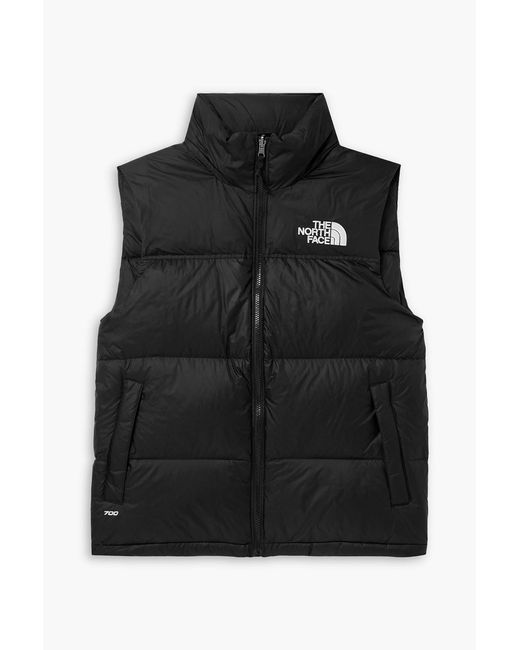 The North Face Black 1996 Retro Nuptse Quilted Ripstop And Shell Down Vest for men