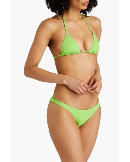 Bondi Born Green Malia Triangle Bikini Top