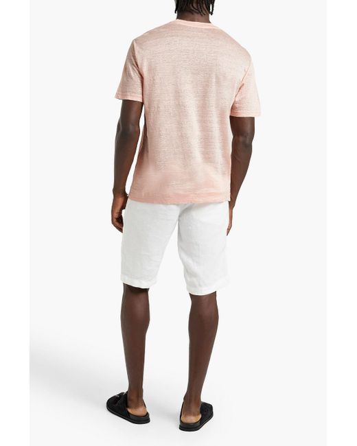 Boglioli White Linen-Jersey T-Shirt for men