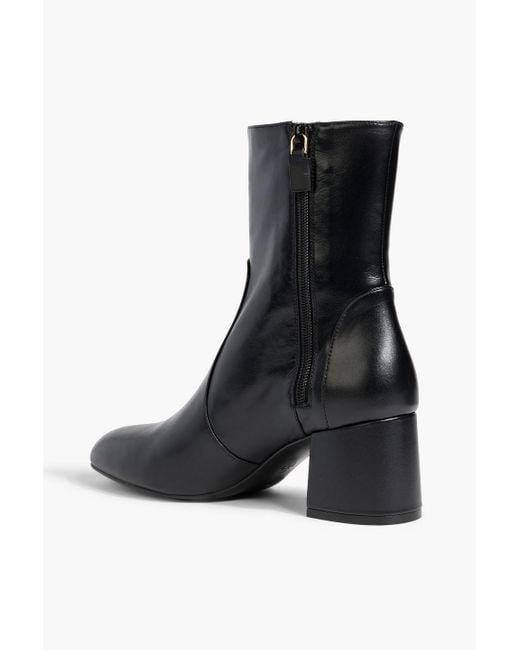 Stuart Weitzman Black Flare 60 Leather Ankle Boots