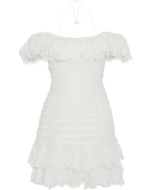 zimmermann white mini dress
