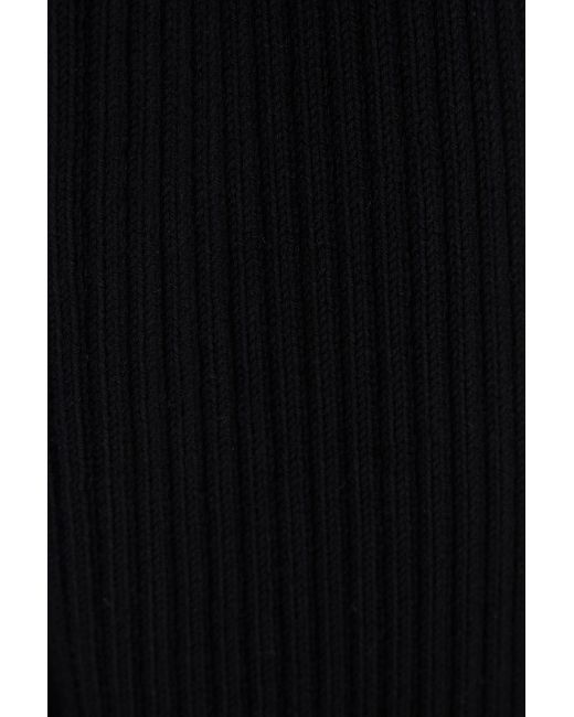 Helmut Lang Black Bolero aus einer gerippten baumwollmischung