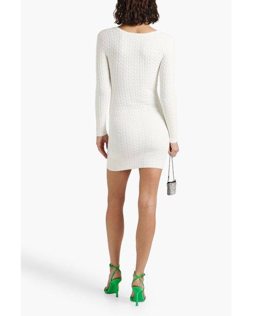 T By Alexander Wang White Minikleid aus frottee-jacquard