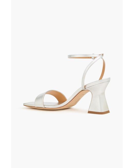 Aeyde White Fenna Leather Sandals