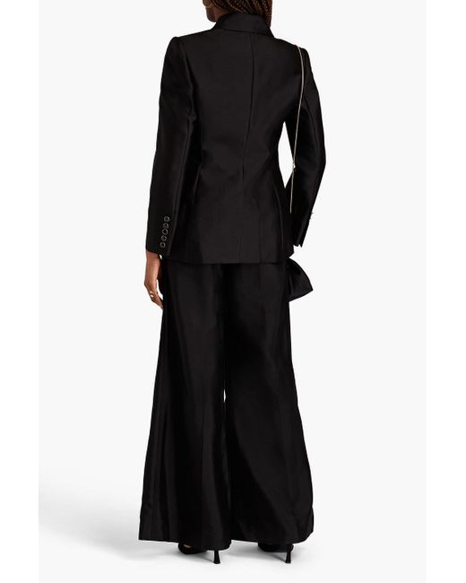 Zimmermann Black Wool And Silk-blend Blazer