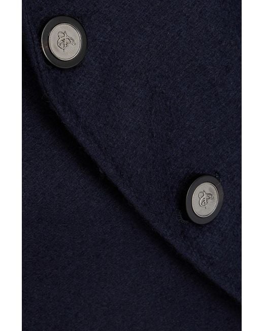 Canali Blue Wool-Blend Bouclé-Tweed Blazer for men