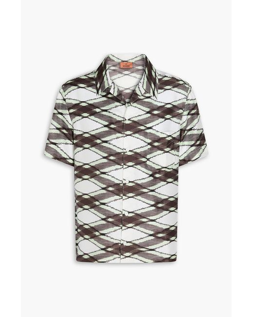 Missoni Gray Printed Silk Shirt for men