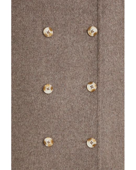 Loulou de Saison Brown Amory Double-breasted Wool And Cashmere-blend Coat