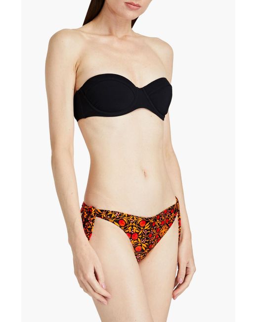 Rebecca Vallance Brown Tief sitzendes bikini-höschen mit print