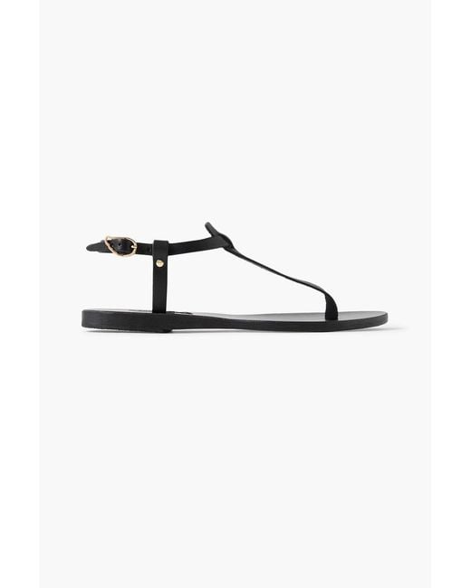 Ancient Greek Sandals Black Lito Leather Sandals