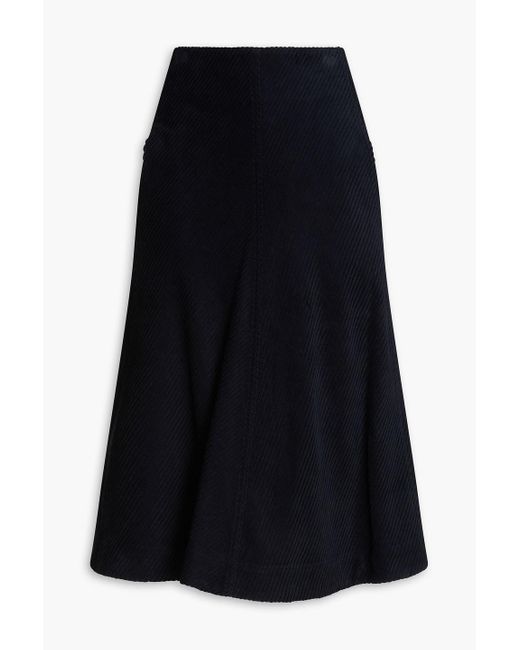 LE17SEPTEMBRE Black Coton-corduroy Midi Skirt