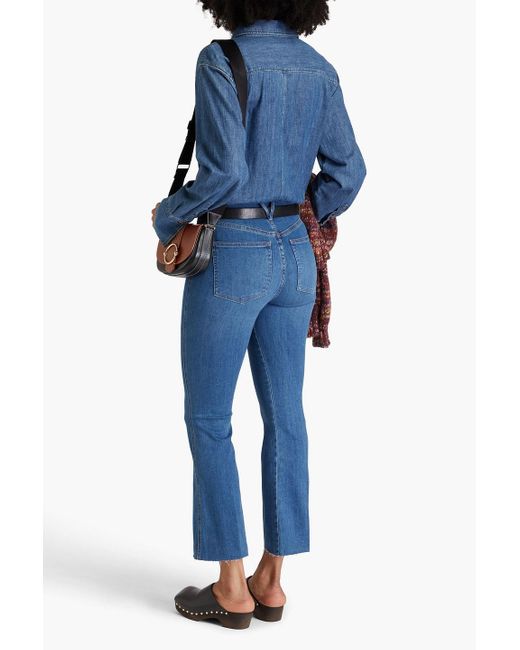 Veronica Beard Blue Carson High-rise Kick-flare Jeans