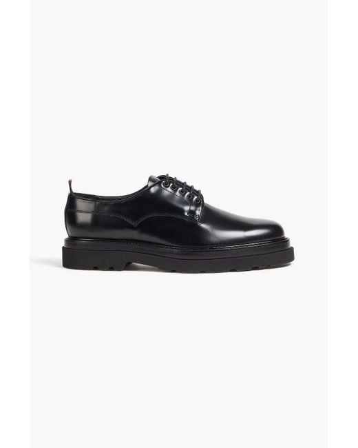 Paul Smith Black Godwin Glossed-leather Derby Shoes for men