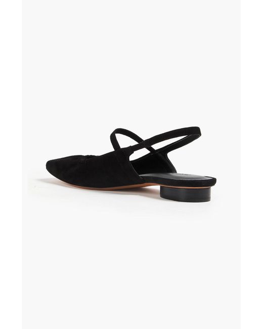 Vince Black Venice Suede Slingback Flats