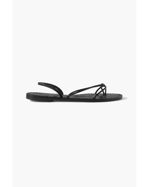 Amanu Black The Mombasa Leather Sandals