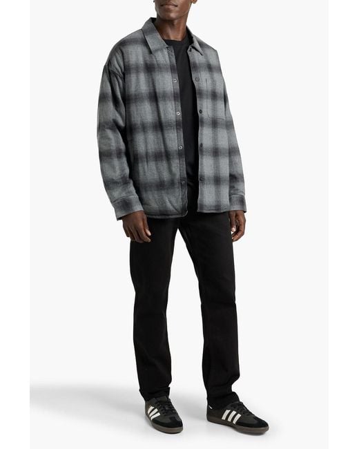 FRAME Gray Checked Cotton-Flannel Jacket for men