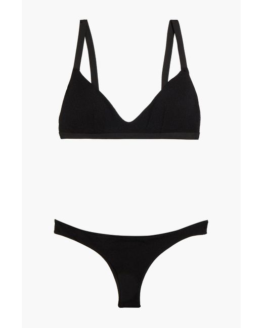 Manebí Surf Crepe Bikini in Black | Lyst