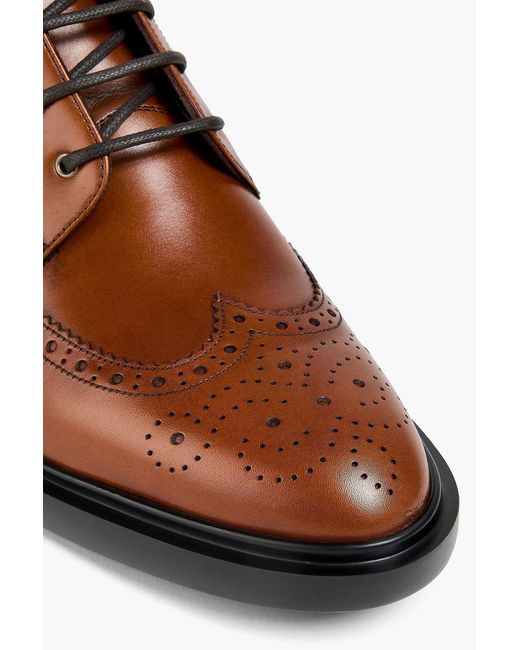 Thom Browne Brown Leather Brogue Boots for men