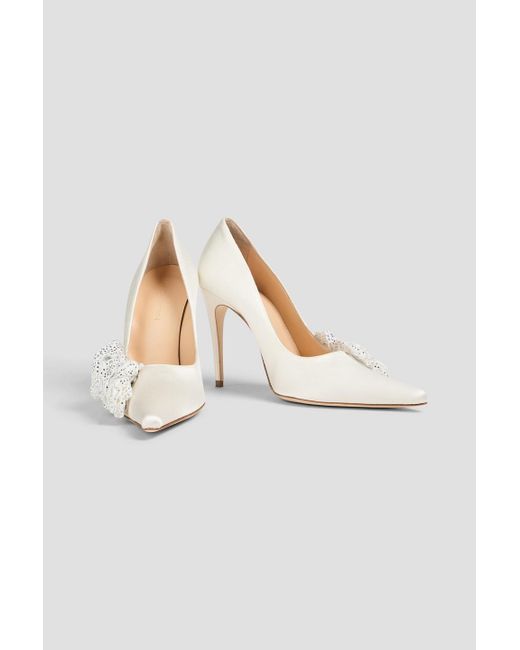 Magda Butrym Metallic Pumps aus satin mit verzierung