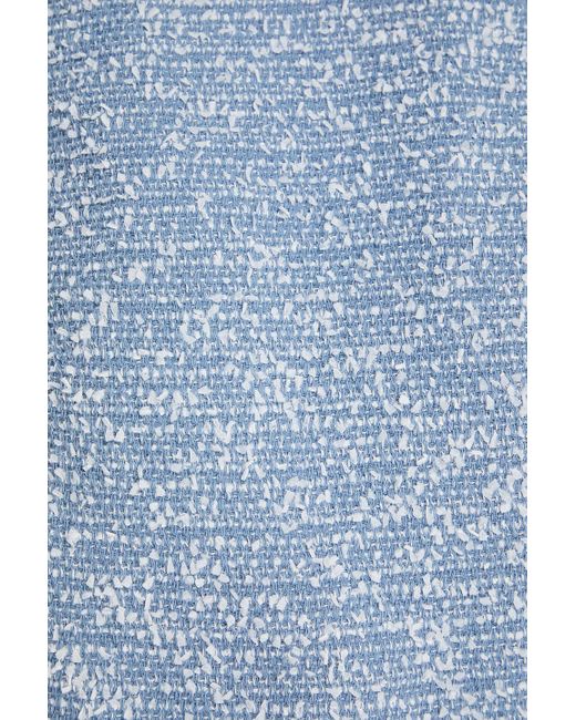 REMAIN Birger Christensen Blue Cropped Cotton-blend Tweed Top