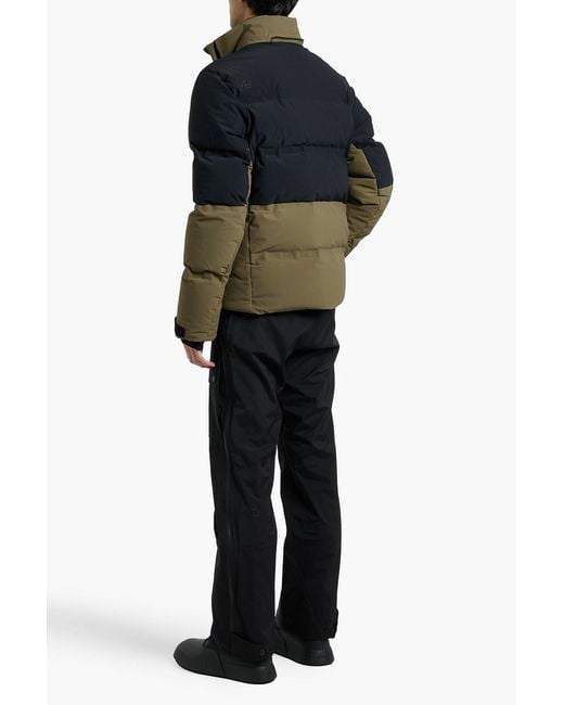 Aztech Mountain Blue Super Nuke Two-tone Quilted Down Ski Jacket for men