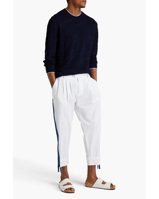 Dolce & Gabbana White Stretch-cotton Twill Pants for men