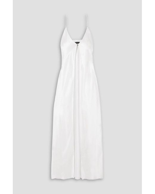 Michael Lo Sordo White Silk-satin Camisole