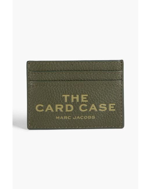 Marc Jacobs Green Pebbled-Leather Cardholder